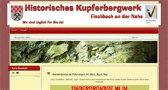 Desktop Screenshot of besucherbergwerk-fischbach.de